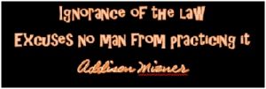 Ignorance of the law