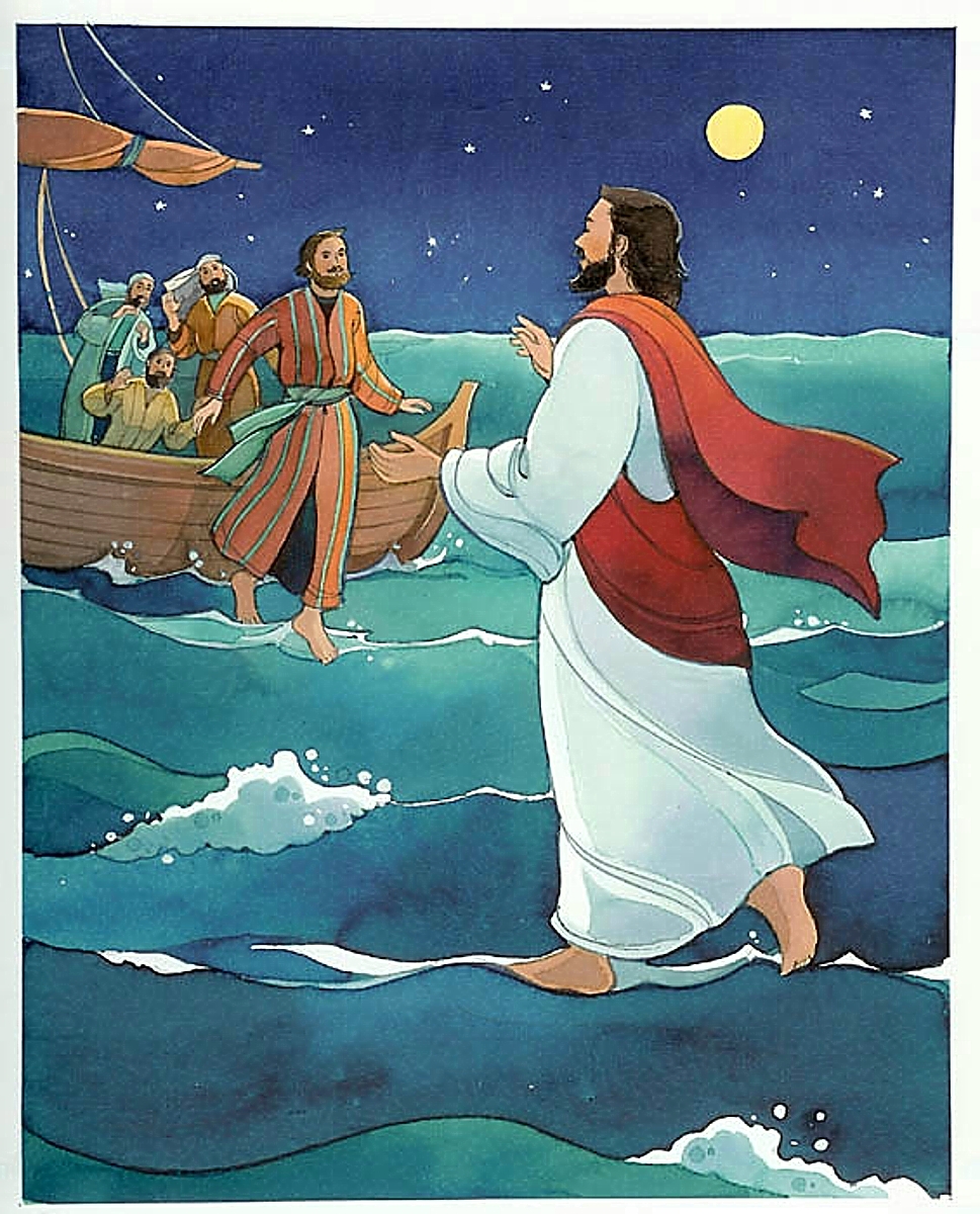 jesus walking with disciples animated