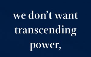 Christians don't want power