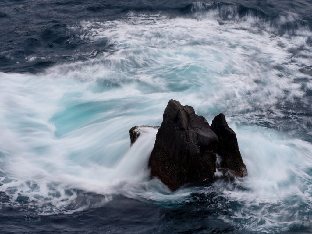 swirling waters but Sometimes God tells us to hang in there