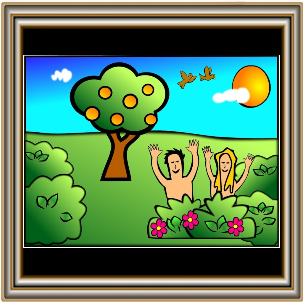 creation day 6 - adam and eve - framed - 1200-1200 » God versus religion Creation day 6 - Let us make man in our image, in our likeness.