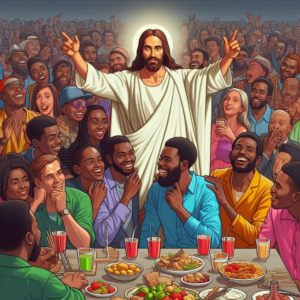 At a party where we practice living a Christian life of faith