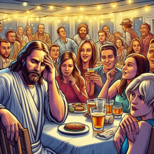 At a party where you don't practice living a Christian life of faith