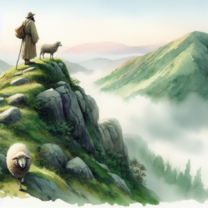 a shepherd looking for the lost sheep