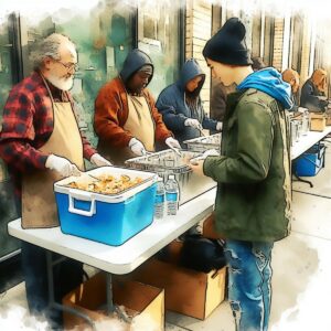 helping homeless people gvr » God versus religion helping homeless people by working in food line