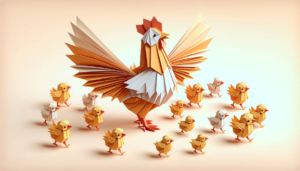 mother hen with chicks from seven woes on Matthew