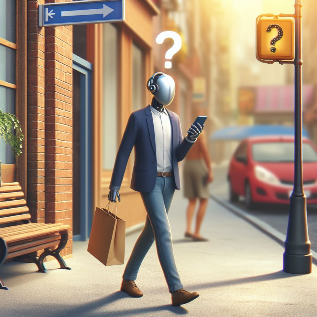 person crossing street reading cell texts to indicate lack of awareness