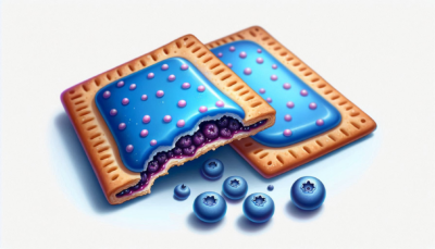 two toaster pastries, with one split open to see how little filling is inside