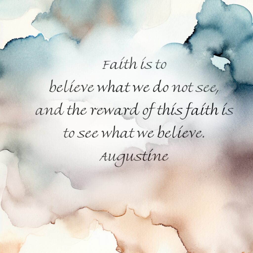 After reading Augustine quote on Christian faith, the question arises: What is faith? Blind? Circular logic? Or the truth?