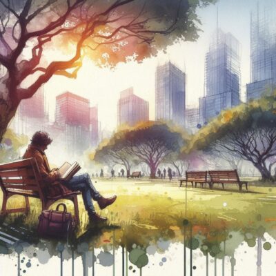 Reading Revelation alone in a park.
