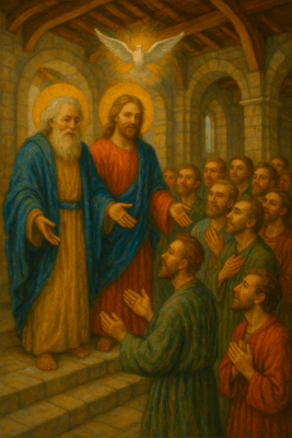 Revelation - Greetings from The Trinity Father, Son, and Holy Spirit to people in a small church in the first century AD